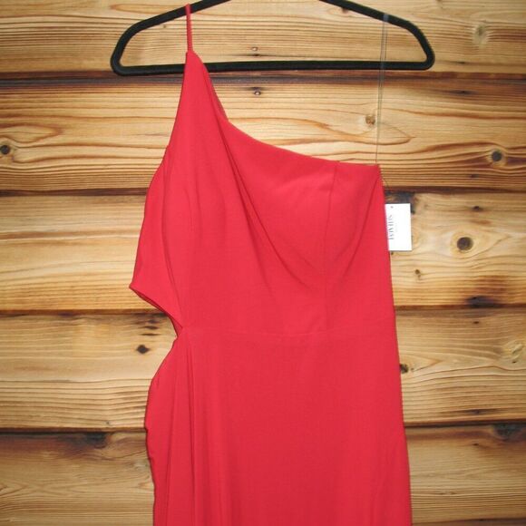 Jump Apparel Juniors One Shoulder Jersey Gown with Cutout - Picture 4 of 9